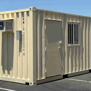 Rent 20ft Ground Level Office and Storage Combo Container