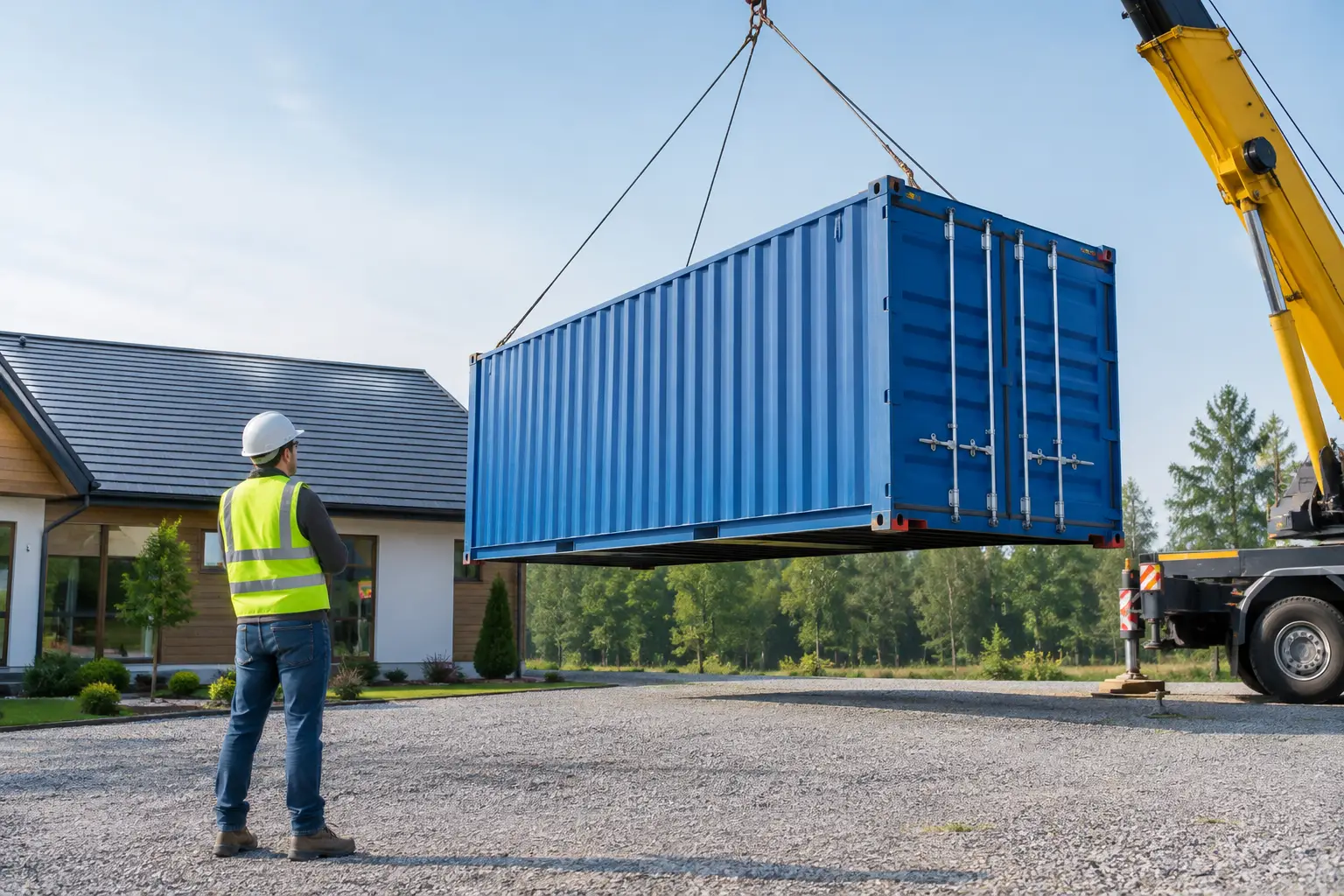 Cómo recibir un shipping container en mi propiedad